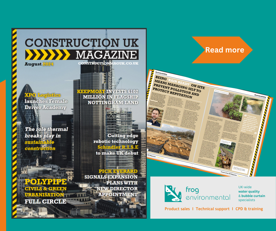 In the news: Being ‘rain ready’ on site means managing silt to prevent pollution and protect reputation 