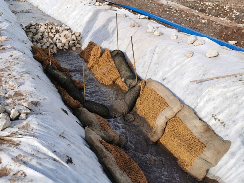 Silt control Polishing Ditch